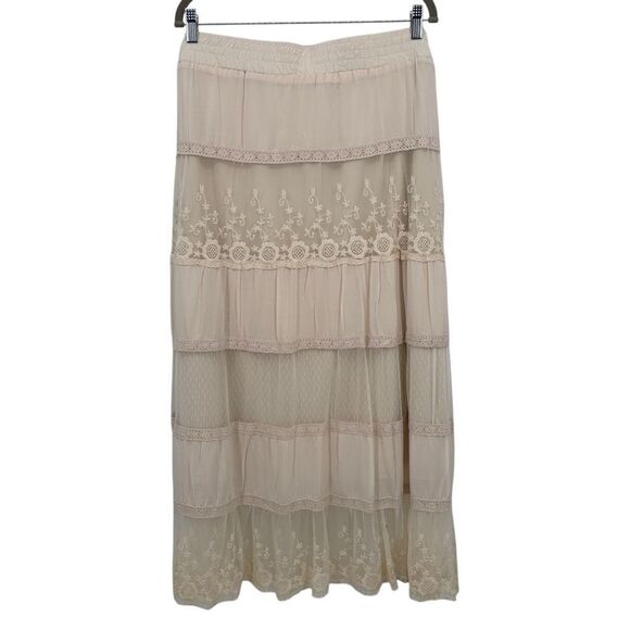 Tantrums Lace Layered Maxi Dress Ivory Size XL NWT - Picture 1 of 12